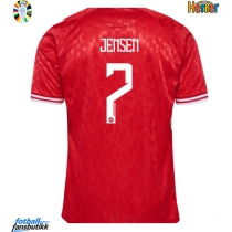 Danmark Mathias Jensen #7 Hjemmedrakt EM 2024 Kortermet